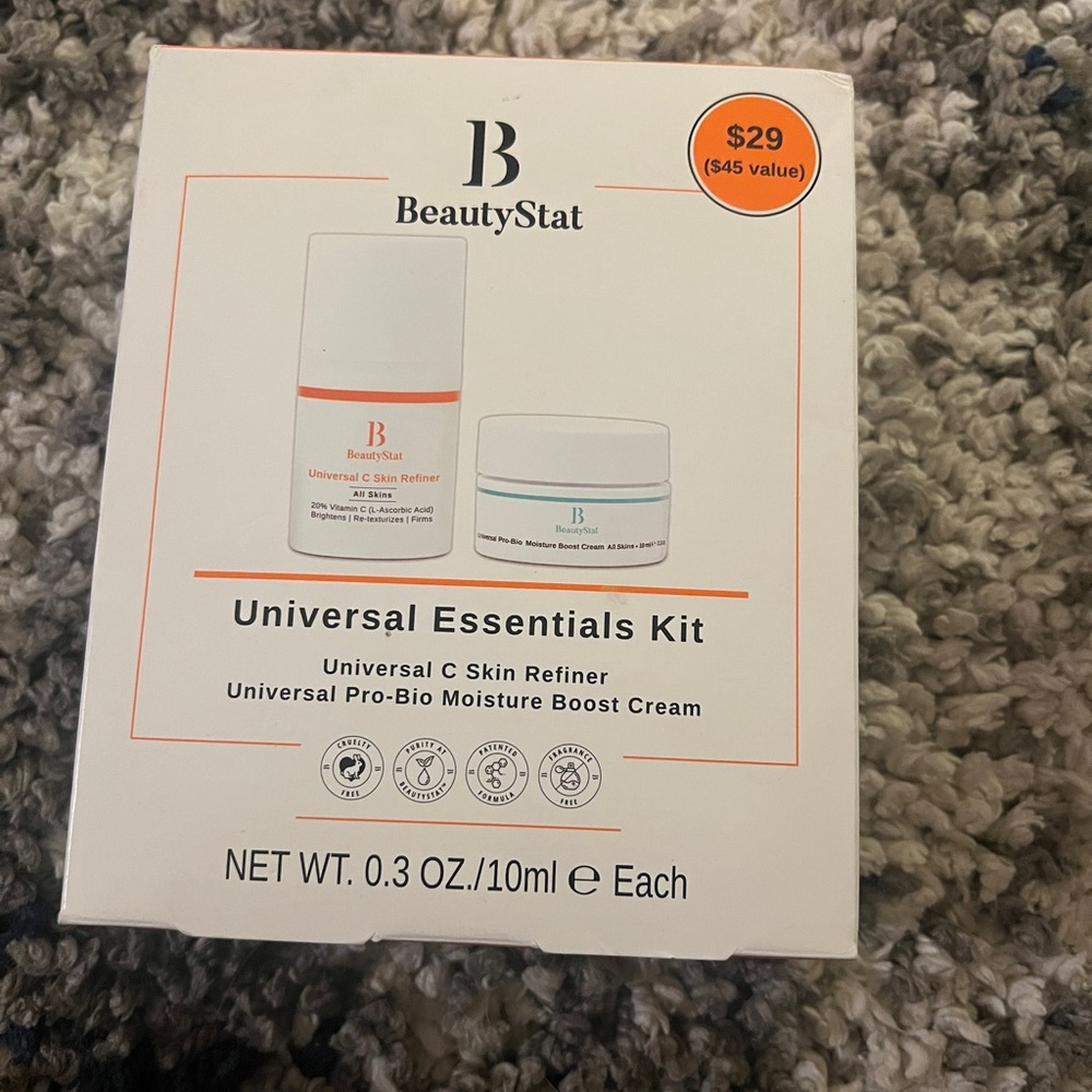 Beauty Stat Universal Essentials Kit Skin Refiner Moisture Cream Minis